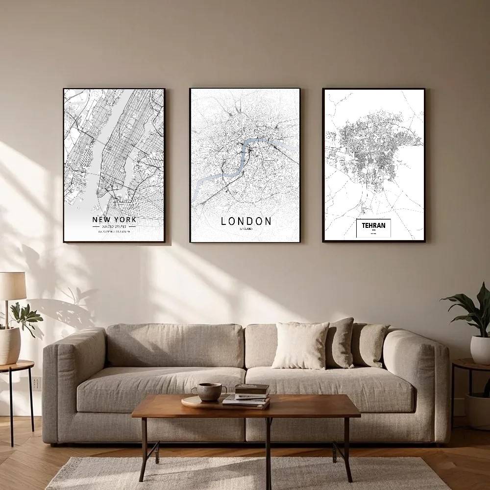 Line London New York City Map  - Home Decor London 评论和价格