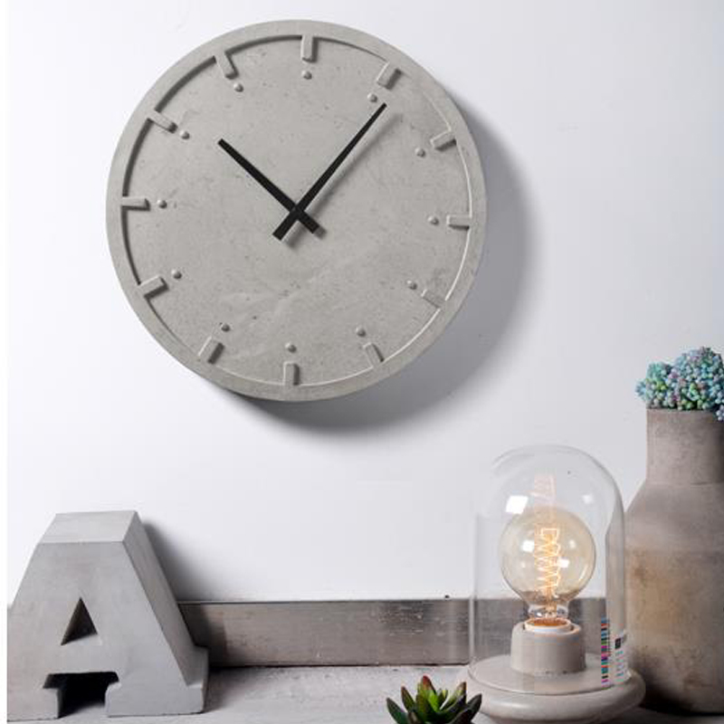 Circular concrete wall clock s - Home Decor Wall Molding 评论和价格
