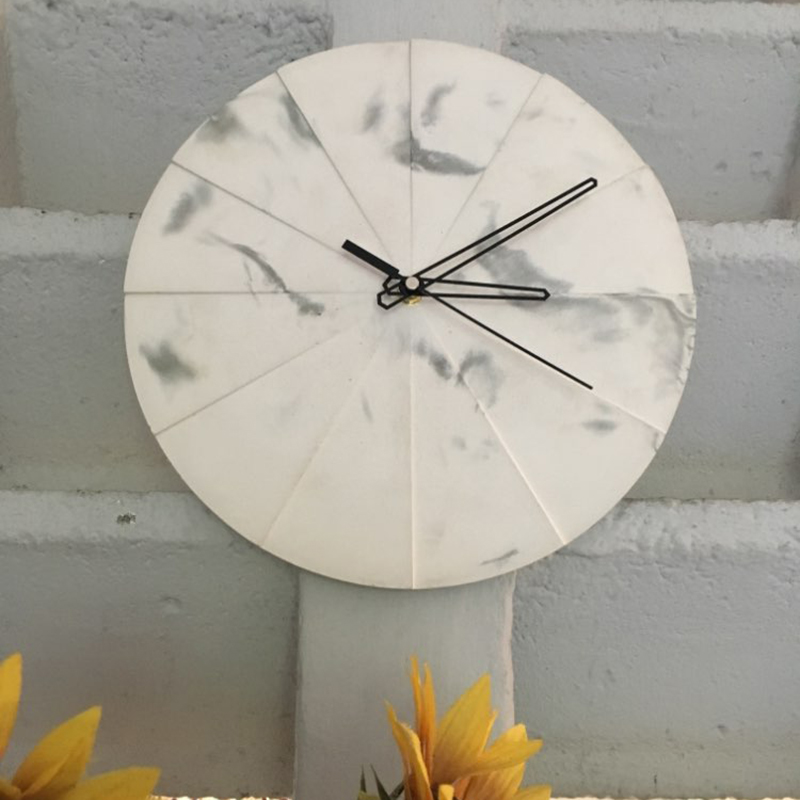 Circular concrete wall clock s - Home Decor Wall Molding 评论和价格