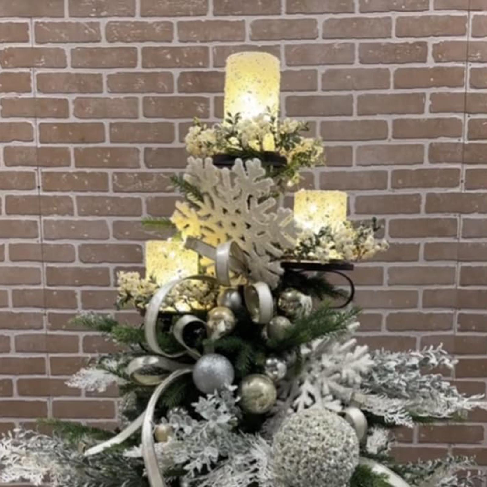 Metal Black Triple Tree Topper - Home Decor Xmas Tree 评论和价格