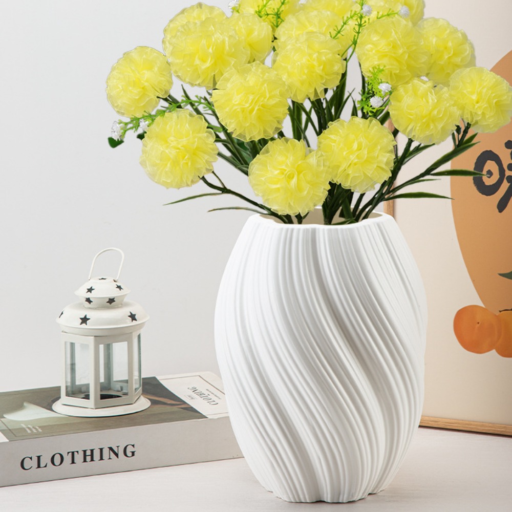 Nordic Wave Shaped Plastic Vas - Home Decor Center 评论和价格