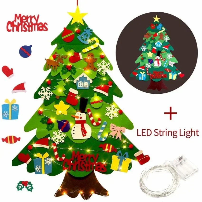 DIY Felt Christmas Tree with D - Home Decor Xmas Tree 评论和价格