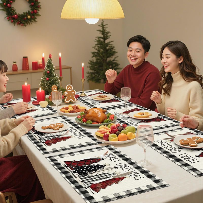 VIKAMA Christmas Tree Placemat - Home Decor Xmas Tree 评论和价格
